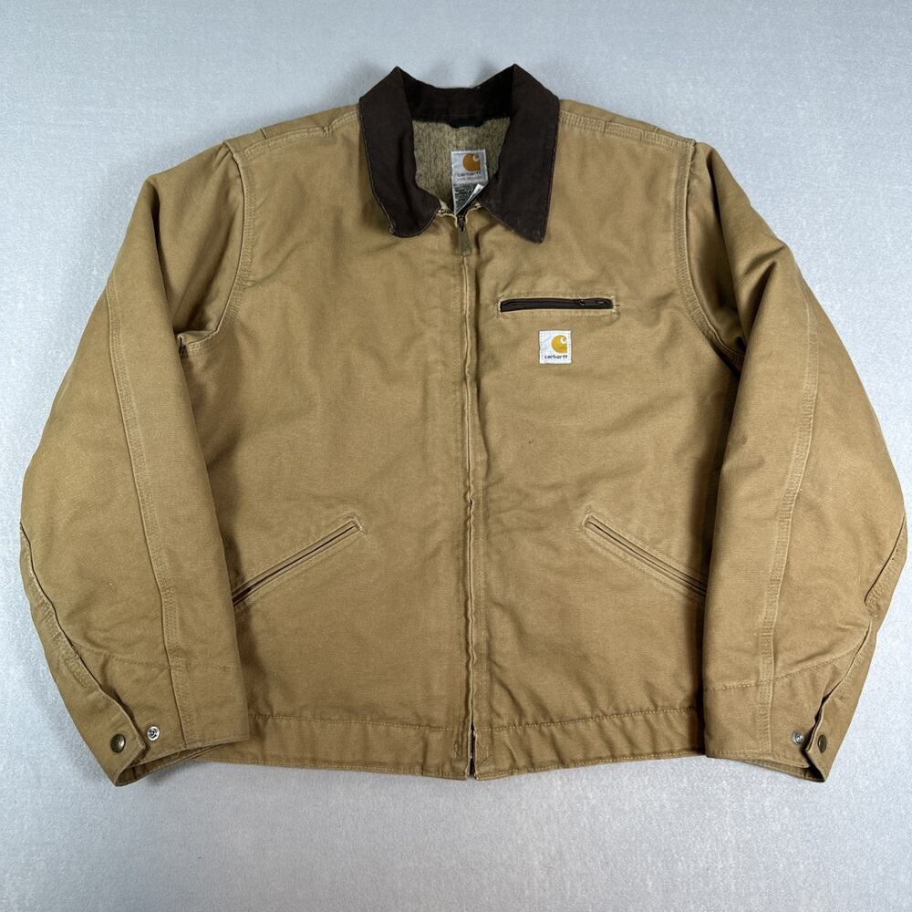 Vintage Carhartt Jacket Womens XL Detroit Blanket Lined Workwear WJ097 CML